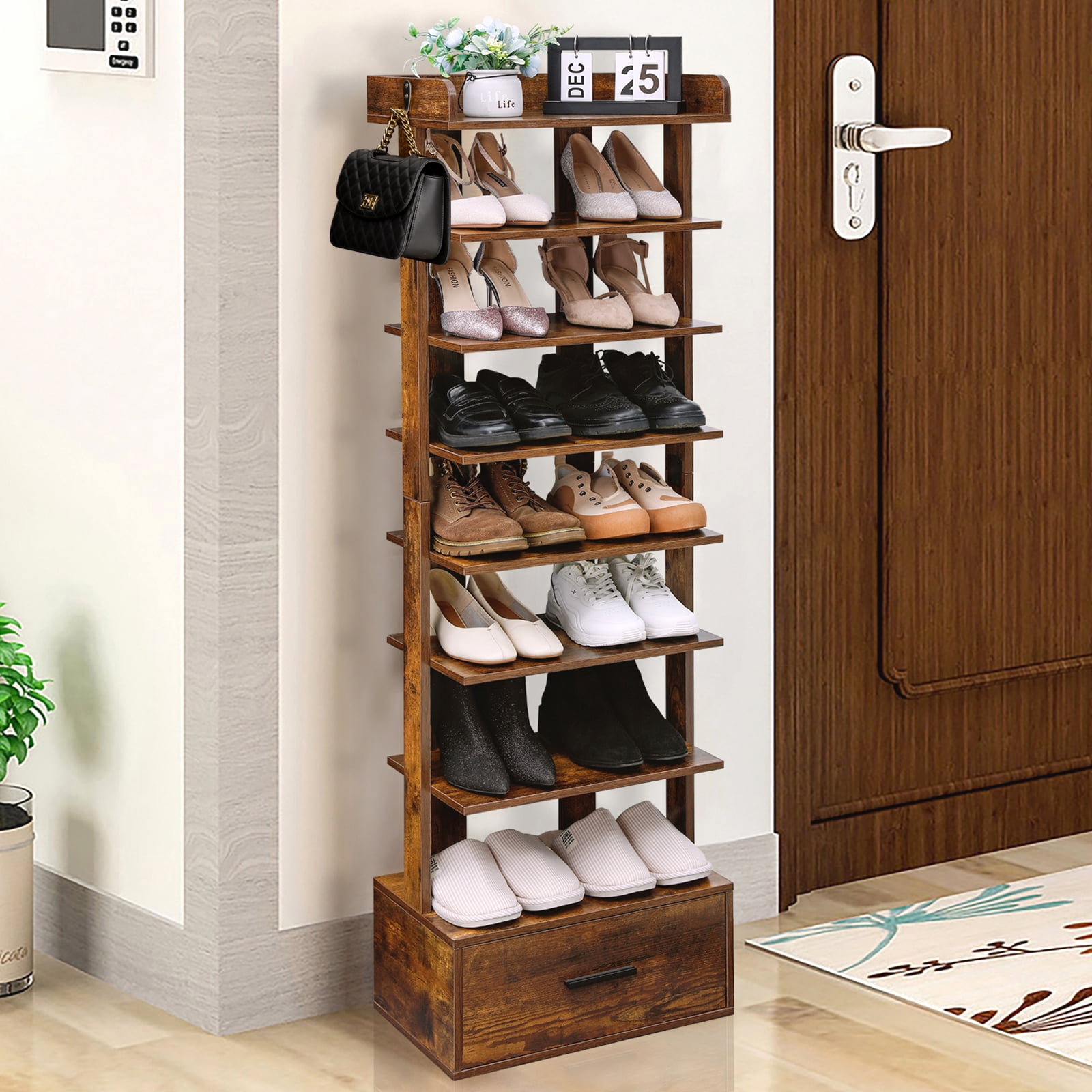 UMBFUN Shoe Rack, 8 Tiers Shoes Rack Organizer for Entryway Hold