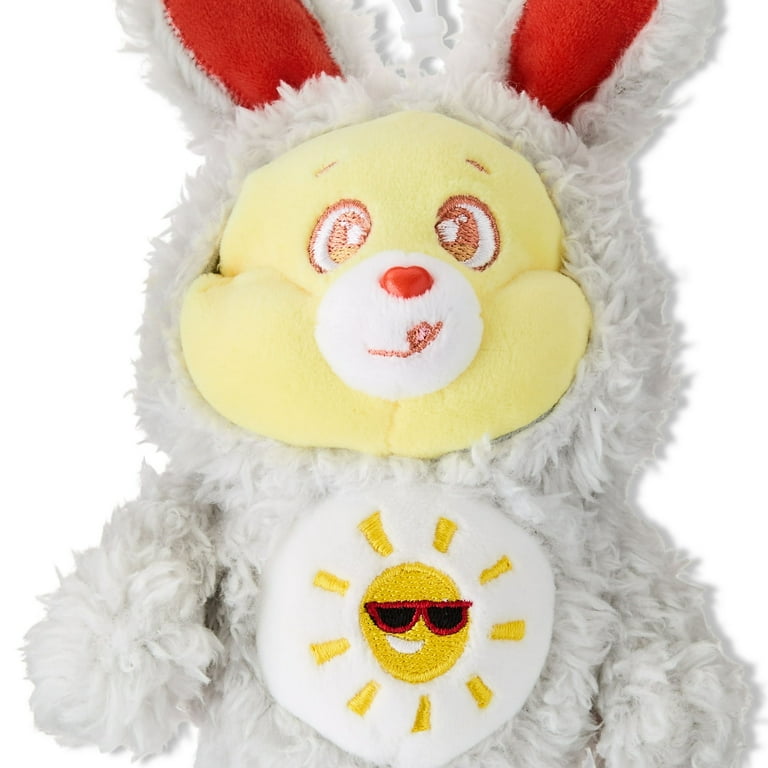 9” Yellow Care Bears Plush – Funshine Bear in Grey Bunny Outfit