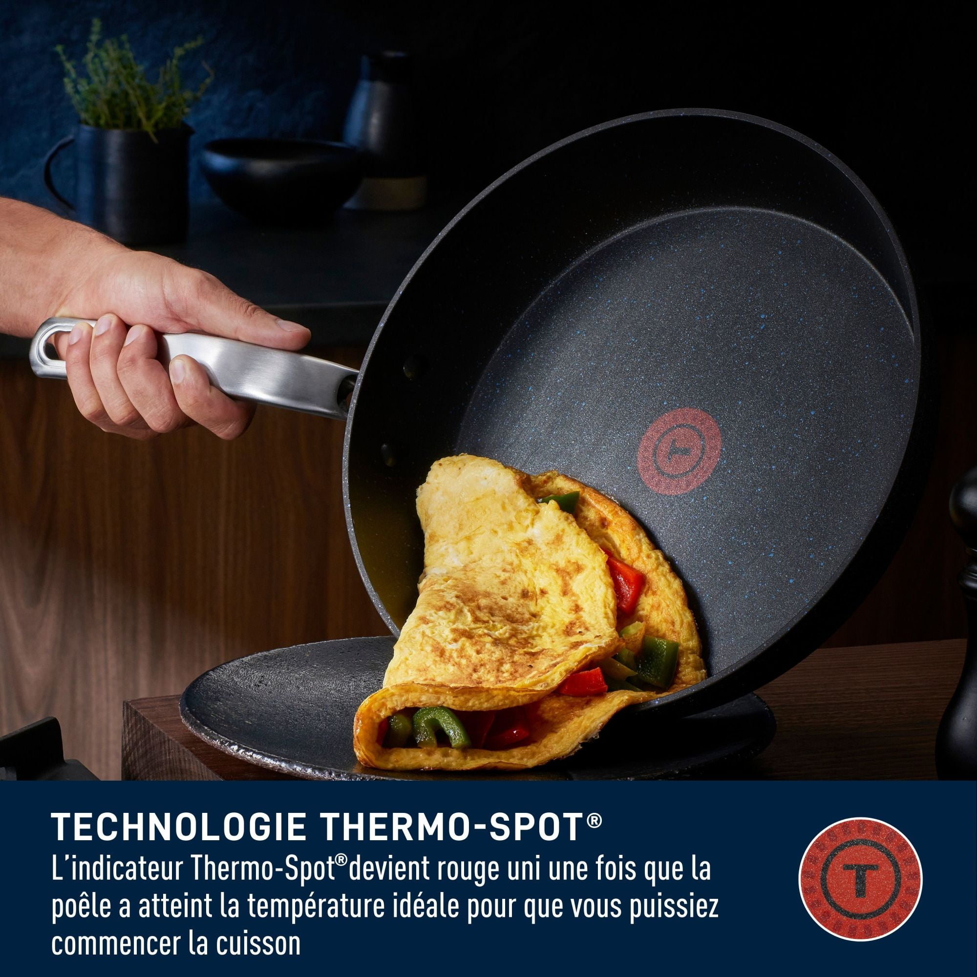 T-fal Stone Shield 10-piece Cookware set with DefenseShield™ Technology, 6-multilayer construction, robust stone texture, dishwasher and oven-safe