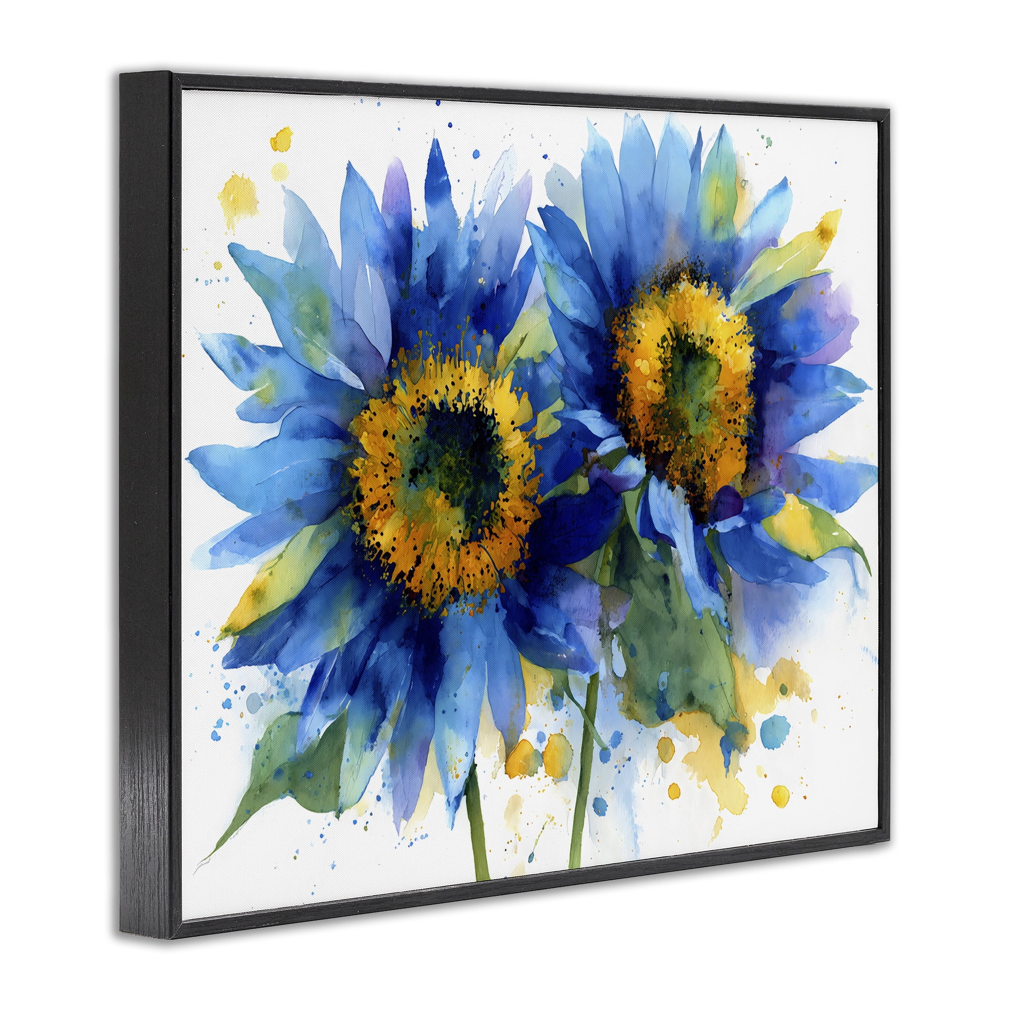 Stupell Industries Blue Sunflowers Bouquet Black Framed Giclee Art, design by Franklyn Gregory