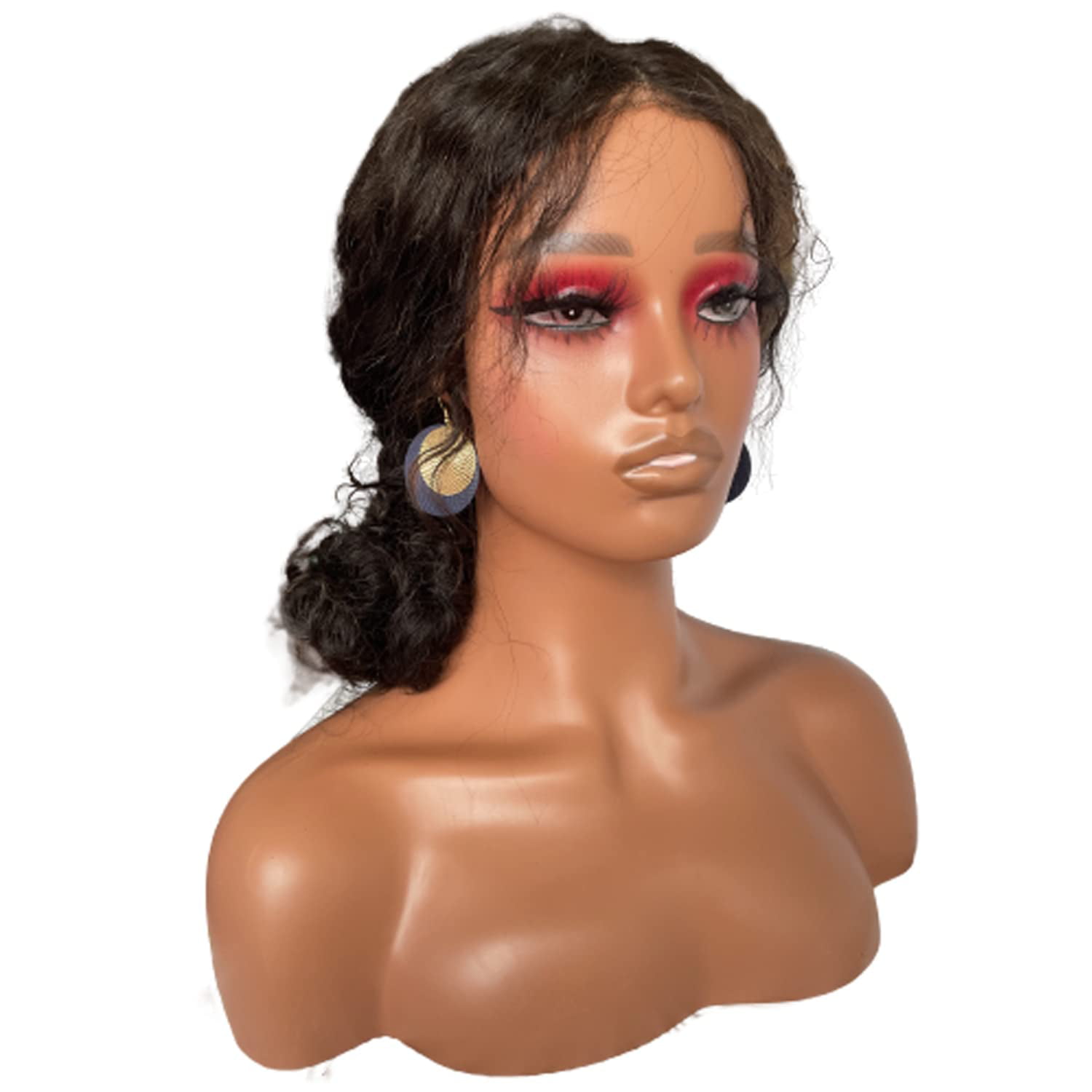 Mannequin PVC Manikin Head Realistic Mannequin Head Bust Wig Head Stand for  Wigs Display Making Styling PMH-DC487-BS