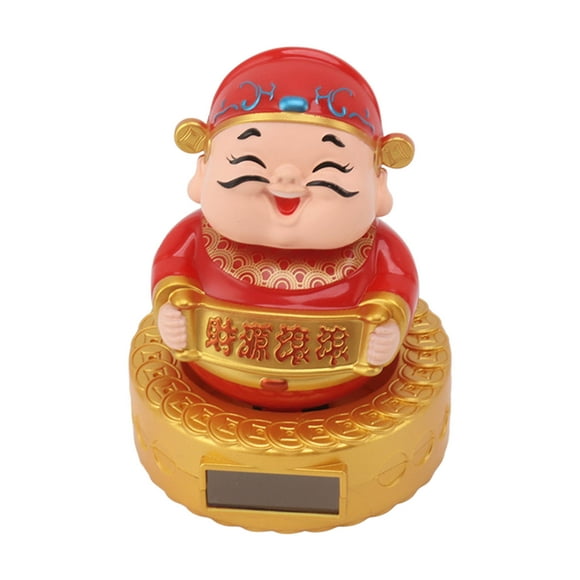 Statue de Cai Shen, Statue de Cai Shen Solaire Petite Statue de Caissen Godof Richesse Ornement Clarté Remarquable