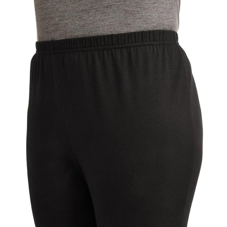 Terra & Sky Women's Plus Size Comfort Elastic Waistband Ponte Pant