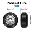 thumbnail image 2 of 4 Pcs Roue d'Imprimante 3D avec Roulement Linéaire 625RS, Roue à Poulie en Plastique pour Imprimante 14D, Noir, 2 of 5