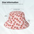 thumbnail image 4 of Vsdgher Floral Strawberr Print Bucket Hat for Men&Women Bucket Hat Reversible Summer Double-Side-Wear Travel Gardening, Beach, Camping, Hiking, Fishing Cap, 4 of 5