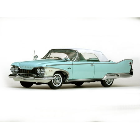1967 Plymouth Fury Convertible - 1960 Plymouth Fury Closed Convertible Aqua Mist Platinum Edition 1/18 Diecast Car Model by Sunstar