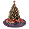 thumbnail image 5 of Christmas Tree Skirt 48" Knitted Christmas Deer Snow (1) Xmas Tree Skirts Mat for New Year Holiday Christmas Party Decorations, 5 of 5