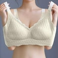 thumbnail image 2 of ZRBYWB Women's Bra Ladies Lace Edge Without Steel Ring Movement Seamless Gathering Adjustment Yoga Sleep Large Underwear Breathable, 2 of 5