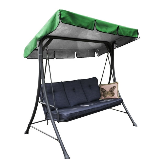 Yuarrent Cubierta para columpio de 3 asientos, cubierta para jardín, impermeable, resistente a los rayos UV, sombra para silla, polvo/vela, patio Jardín y Patio verde 190*132*15cm Yuarrent HA005129-11