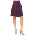 thumbnail image 3 of FashionStream A-Line Mid-Length Skirt for Women, Purple, 3 of 5