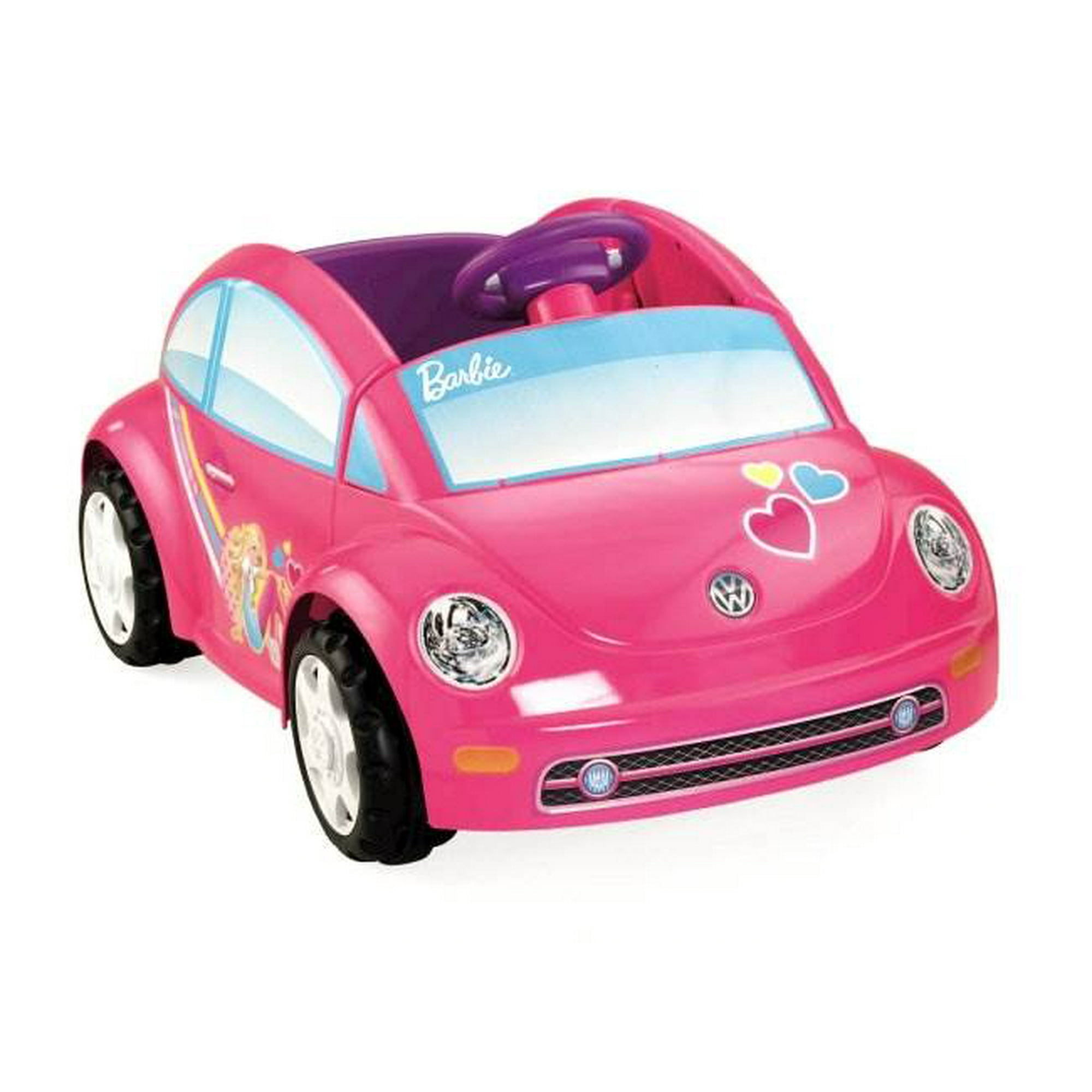 Power Wheels Barbie VW Bug Pink Volkswagen Beetle Electric Ride On Car W6209 Walmart