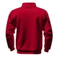 thumbnail image 3 of RongHuan Sweatshirt for Men Winter Fleece Fuzzy Sherpa Lined Pullover Casual Quarter Zip Stand Collar Sweatshirts Long Sleeve Fall Athletic Pullover, 3 of 7