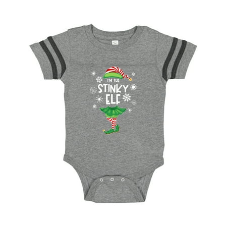 

Inktastic Funny Christmas I m the Stinky Elf with Shoes and Hat Gift Baby Boy or Baby Girl Bodysuit
