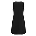 thumbnail image 5 of Ahuyic Womens Casual Dress,Womens Plus Size Dress,Womens Summer Casual V-Neck Sleeveless Solid Long Dress,Black,XXL, 5 of 5