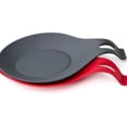 thumbnail image 1 of 2 Pack Multi-Function Silicone Spoon Rest For Kitchen Utensils, Ladle, Spatula For Kitchen, Home, Restaurant (Red And Black), 1 of 5