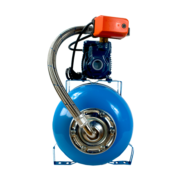 EQUIPO HIDRONEUMÁTICO CON ELECTROBOMBA PERIFÉRICA PEDROLLO DE 0.5HP 3 SERVICIOS SIMULTÁNEOS TANQUE DE 24 L 115 VOLTS