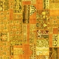 thumbnail image 1 of Ahgly Company Indoor Square Patchwork Yellow Transitional Area Rugs, 8' Square, 1 of 4