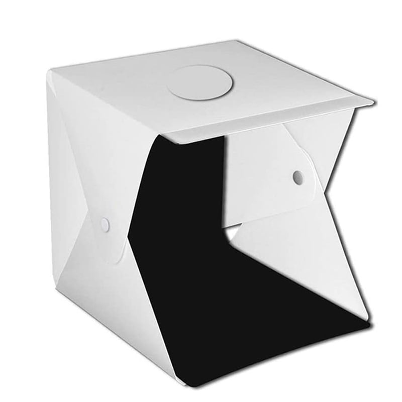 Mini Light Box Photography, Folding Portable Photo Tent Kit with Top Hole LED Strips Color