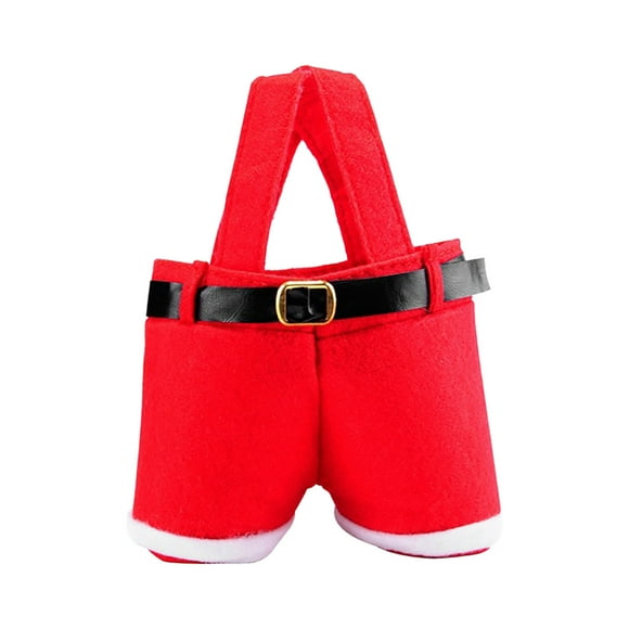Christmas Belt Pants Gift Bag Candy Bag Wine Bottle Cover Beverage Bag