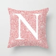 thumbnail image 5 of 45x45cm Pink Metal Letter Peach Skin Pillowcases Decorative Cushion Cover Home Decoration, 5 of 9