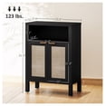 thumbnail image 3 of Sideboard Buffet Cabinet, Modern Accent Cabinet with Storage, Distressed Black, 3 of 7