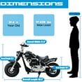 thumbnail image 6 of SYX MOTO MT-7 40cc 4 Stroke Mini Cruiser Motorcycle Gas Powered Retro Kids Dirt Bike, Black, 6 of 6