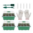 thumbnail image 1 of 3 unids/set bandeja de plántulas con guantes jardín vivero macetas plantas cajas (verde) Likrtyny Para estrenar, 1 of 6