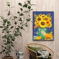 thumbnail image 3 of Cuadros Decorativos 5D DIY Diamond Painting Kits completo redondo taladro girasol mosaico imagen pared arte Tmvgtek embutido en tela, 3 of 9