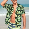 thumbnail image 3 of Fotbe Avocado Heart Hawaiian Shirt for Men Unisex Summer Beach Casual Short Sleeve Cotton Linen Button Down Shirts-XX-Large, 3 of 5