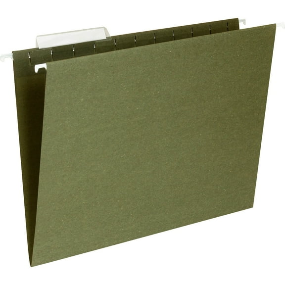 Business Source, BSN17532, Hanging File Folders, 25 / Box, Standard Green