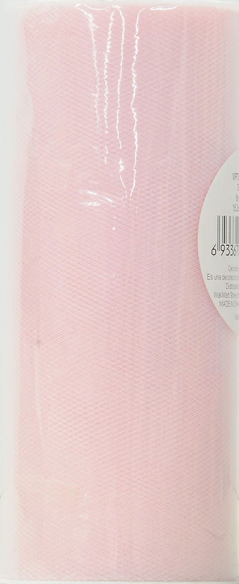 (3 pack) Fuzhou Unbrand 6" x 25 Yds Light Pink Matte Tulle, 1 Each