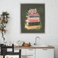 thumbnail image 2 of Stupell Industries Floral Fairy Book Stack Gray Framed Floater Canvas Wall Art design by Glad You're Here Co., 31 x 25, 2 of 9