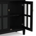 thumbnail image 3 of Simpli Home Warm Shaker 32 inch Wide Solid Wood Transitional Low Storage Cabinet in Black, 3 of 12