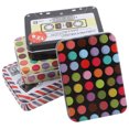 thumbnail image 1 of KAKOWELY small metal tin 4Pcs Mini Iron Tin Box Jewelry Cards Coin Storage Rectangular Bags Case Mini Portable Box Empty Craft Containers For Soap Mint Cookie Multi, 1 of 5