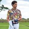 thumbnail image 4 of Lsque Sanrio Pattern Golf Shirts for Men Dry Fit Print Moisture Wicking Performance Short Sleeve Polo Shirt-Medium, 4 of 7