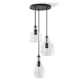 thumbnail image 3 of Better Homes & Gardens 61" Architectural 3-Light Pendant Light, Black Finish Clear Glass Shades, 3 of 9
