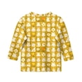 thumbnail image 4 of YOUYEDIAN 2026 Easter Girls 3/4 Length Sleeve Shirts Kids Festival Cute Bunny Print Cotton Tees Tops Holiday Casual Funny Clothes (Yellow, 13-14 Years), 4 of 4