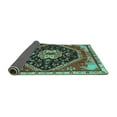 thumbnail image 2 of Ahgly Company Indoor Round Persian Turquoise Blue Traditional Area Rugs, 6' Round, 2 of 4
