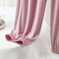 thumbnail image 4 of XuJwPNcy Cropped Pajama Pants for Womens Elastic Waisted Straight Leg Pjs Bottom Soft Comfy Sleepwear Loungewear, 4 of 4