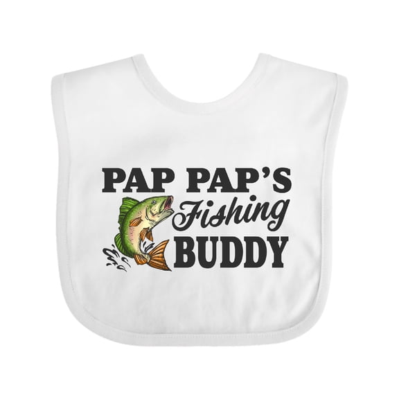 Inktastic Pap Pap's Fishing Buddy Boys Baby Bib