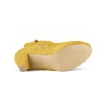 thumbnail image 3 of BLISSFUL STEP Valentine's Women's Side Zip Low Platform Block Heel Ankle Booties Yellow 7.5, 3 of 8
