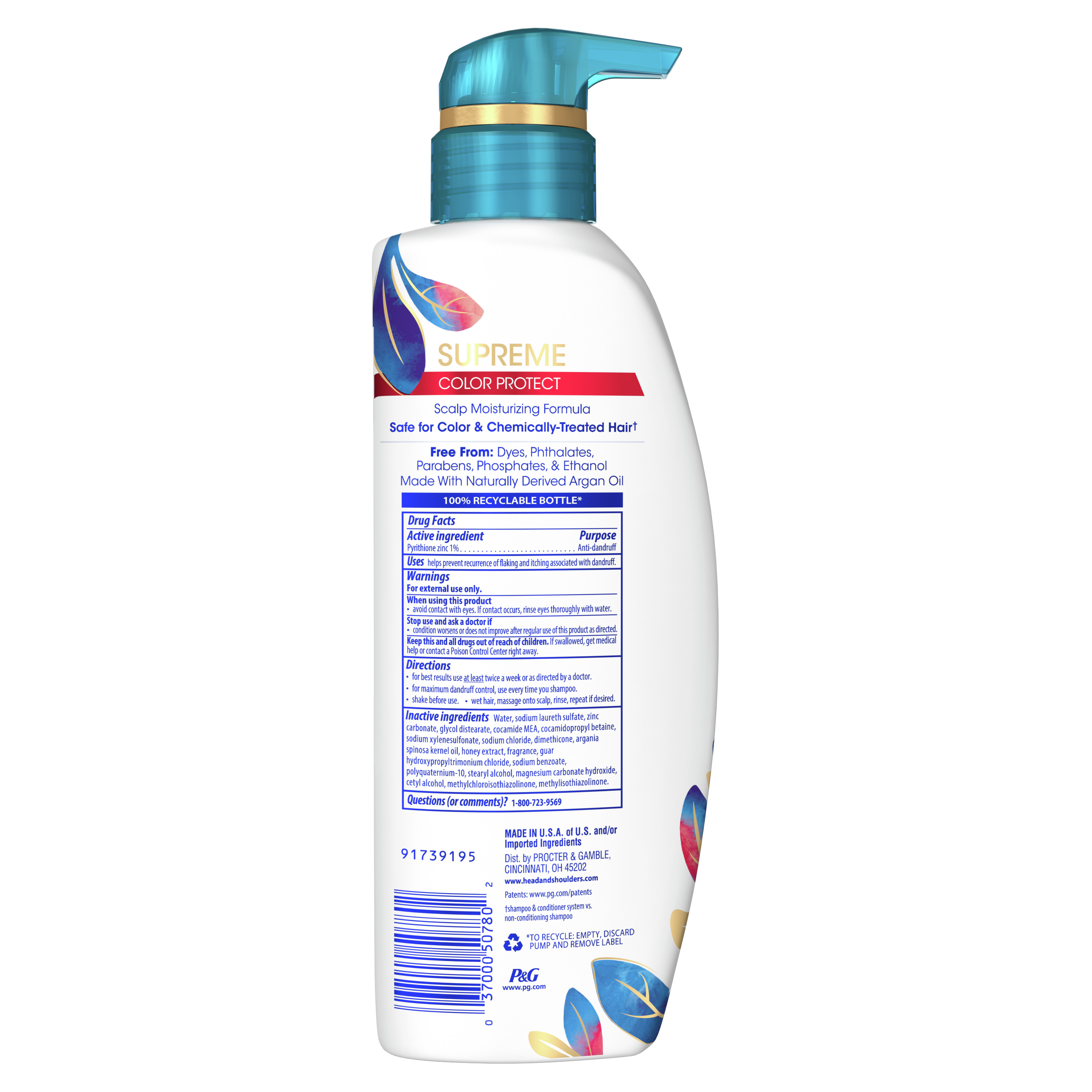 Head & Shoulders Supreme Moisturizing Color Protect Dandruff Relief Daily Shampoo with Honey, 11.8 fl oz - image 3 of 14