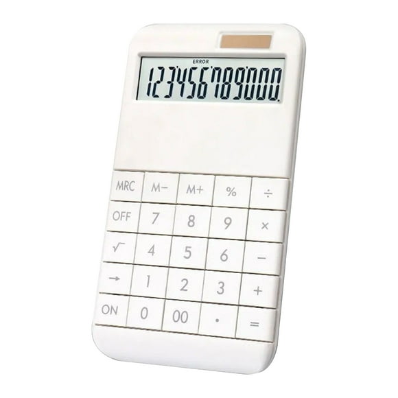 Calculatrice à Énergie Solaire avec Grand Écran LCD à 12 Chiffres et Boutons Extra-Larges pour Bureau, École, Maison et Usage Professionnel