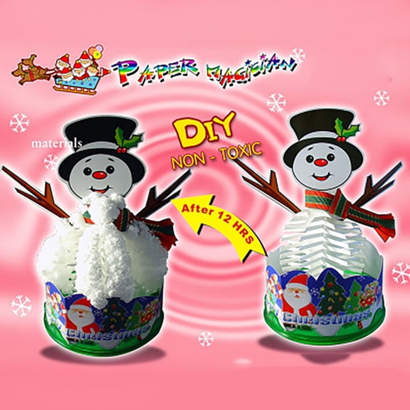 Watch Magic Happen with This Crystal-Growing Snowman Paper Kit