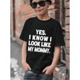 thumbnail image 1 of A Boy's Summer T-shirt With Alphabet Print Like My Mom's, Casual And Comfortable, Light And Breathable, Round Neck Short Sleeve T-shirt., 1 of 7