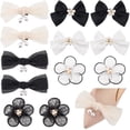 thumbnail image 1 of 12 piezas de 6 estilos de clips para zapatos con perlas, hebillas, flores y lazos decorativos., 1 of 6
