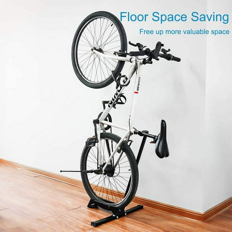Qualward Vertical Bike Stand Floor Bicycle Rack Adjustable Upright Design,  Space Saving for Living Room, Bedroom and Garage