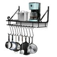 thumbnail image 4 of Organizador De Montaje En Pared Para Cacerolas De Cocina, Estante Para Colgar Cacerolas Con 10 Soportes De Gancho, Estante De Almacenamiento De Cocina Para Ahorrar Espacio, 4 of 7