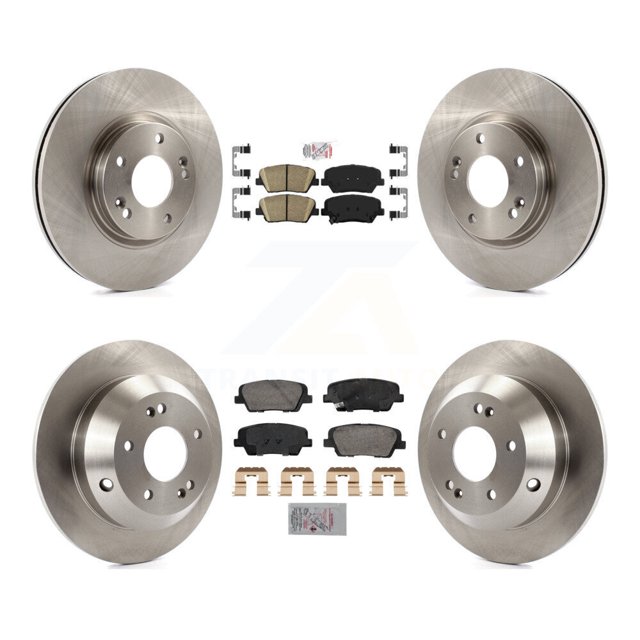 Transit Auto Front Rear Ceramic Pads and Disc Brake Rotors Kit for Car Hyundai Santa Fe Kia Sorento K8A-107425