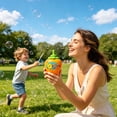 thumbnail image 6 of Fuebueo No Spill Bubble Bottle Pumpkin Bubble Blower Toys for Backyard Lawn Outdoor Activity, Anti Spill Bubble Solution Dispenser, Party Favor for Teens Adults, 4.72 Inch, Yellow, 6 of 9